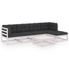 vidaXL Set Divani da Giardino 6 pz con Cuscini Legno Massello di Pino