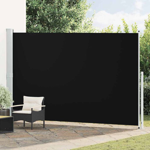 vidaXL Tenda Laterale Retrattile per Patio 220x500 cm Nera