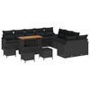 vidaXL Set Divano da Giardino 14 pz 13-Numero di posti Nero