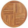 vidaXL Piano Tavolo in Legno Massello di Teak Rotondo 2,5 cm 80 cm