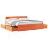 vidaXL Letto senza Materasso Marrone Cera 180x200 cm in Legno di Pino