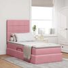 vidaXL Letto con contenitore e materasso Rosa 100 x 200 cm Velluto