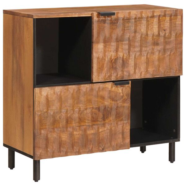 vidaXL Credenza con porta Finitura Marrone Acacia 80 x 33 x 75 cm
