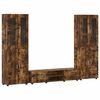 vidaXL Set mobile TV FLORIN 3 pz Rovere fum&eacute; Legno ingegnerizzato