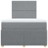 vidaXL Giroletto a Molle con Materasso Grigio Chiaro 120x200cm Tessuto
