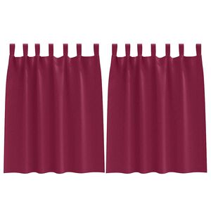 vidaXL Tende Blackout con Anelli 2 pcs Rosso Vino 140 x 140 cm
