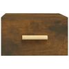vidaXL Comodini a Muro 2 pz Rovere Fumo 35x35x20 cm