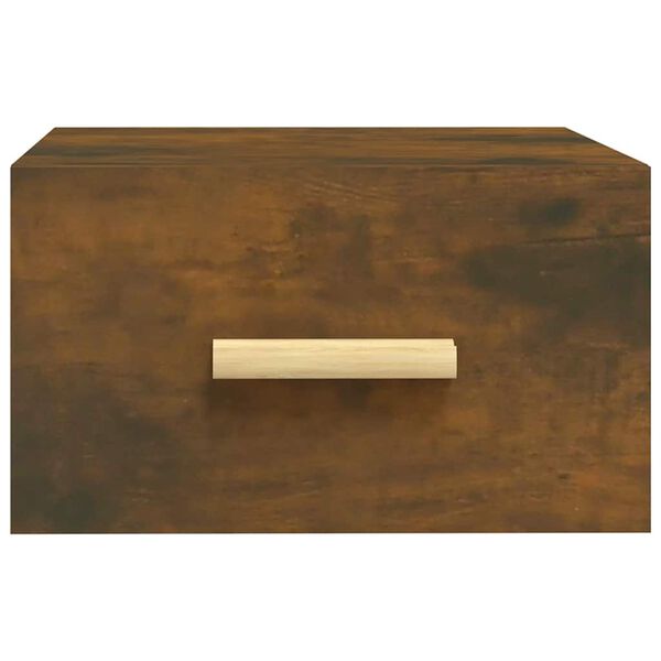 vidaXL Comodini a Muro 2 pz Rovere Fumo 35x35x20 cm