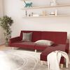 vidaXL Divano Letto a 2 Posti con Poggiapiedi Rosso Vino in Tessuto
