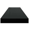 vidaXL Scaffali a Parete 2 pz Nero Lucido 90x23,5x3,8 cm in MDF