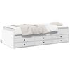 vidaXL Divano Letto con Cassetti senza Materasso Bianco 90x190 cm