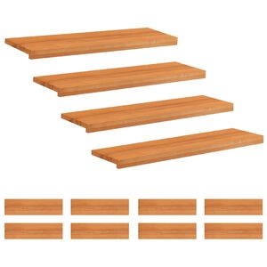 vidaXL Tappeti per scale 12 pz 90 x 30 x 2 cm Marrone Chiaro