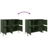 vidaXL Credenza Verde Oliva 100,5x39x79 cm in Acciaio