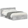 vidaXL Telaio del letto con storage Grigio Cemento 140 x 200 cm