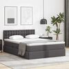 vidaXL Letto con Contenitore Grigio 140 x 200 cm Pelle Sintetica