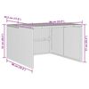 vidaXL Garage per Robot Tosaerba Grigio 86x90x52/57 cm in Polyrattan