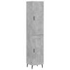 vidaXL Credenza Grigio Cemento 34,5x34x180 cm in Legno Multistrato
