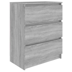 vidaXL Credenza Grigio Sonoma 60x35x76 cm in Legno Multistrato