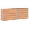 vidaXL Letto rialzato da giardino Marrone 250 x 50 x 91 cm