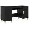 vidaXL Scrivania Rovere Nero Legno ingegnerizzato 140 x 50 x 75 cm