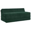 vidaXL Divano Letto Pieghevole Verde Scuro 120 x 60 x 49 cm Tessuto