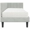 vidaXL Struttura Letto Angolare con Materasso 2 pcs Grigio chiaro