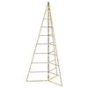 vidaXL Albero di Natale in metallo KUOPIO 210 cm Bianco caldo Acciaio
