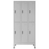 vidaXL Armadio con Locker Grigio 45 x 90 x 180 cm