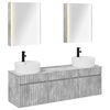 vidaXL Set di Armadi da Bagno 5 pcs Grigio Cemento 53 x 15,5 x 70 cm