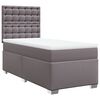 vidaXL Giroletto a Molle con Materasso Grigio 100x200 cm in Similpelle