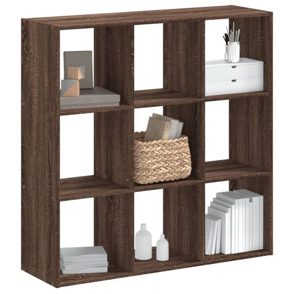 vidaXL Libreria Rovere Marrone 102x32x102 cm in Legno Multistrato