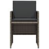vidaXL Set da Bistrò 3 pz con Cuscini Grigio in Polyrattan