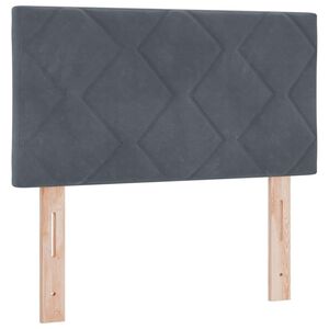 vidaXL Testiera LED Grigio scuro 80 cm Pelle Sintetica