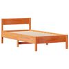 vidaXL Letto senza Materasso Marrone Cera 90x200 cm Legno di Pino