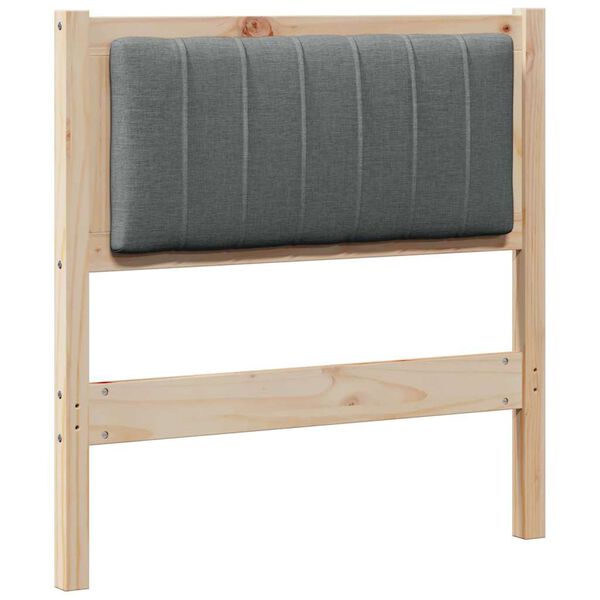 vidaXL Testiera imbottita con testiera Marrone 75 cm Pino massello