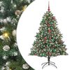 vidaXL Albero di Natale artificiale con 300 LED Verde 180 cm