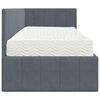 vidaXL Struttura Letto Angolare con Materasso 2 pcs Grigio Velluto