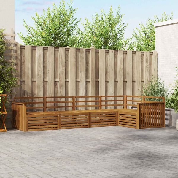 vidaXL Set di divani da esterno 5 pcs Naturale