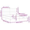 vidaXL Struttura Letto Pouf con Materassi 180x200 cm in Tessuto