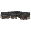vidaXL Set Divano da Giardino 12 pz Grigio polyrattan