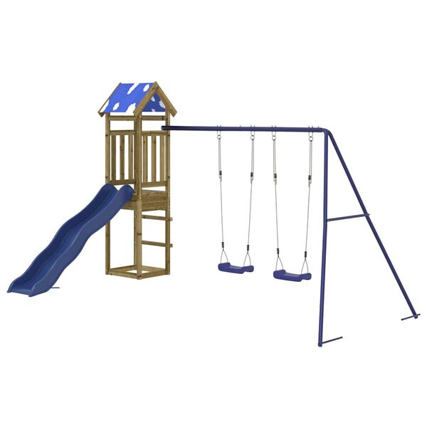 vidaXL Set da Gioco da Esterno in Legno di Pino Impregnato