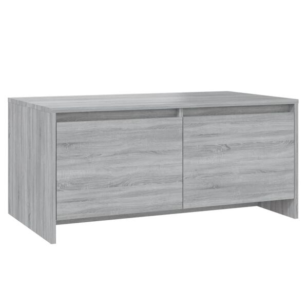 vidaXL Tavolino da Salotto Grigio Sonoma 90x50x41,5 cm in Truciolato