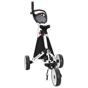 vidaXL Carrello da golf Nero e Bianco 100 x 69 x 114 cm Alluminio