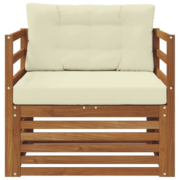 vidaXL Set di divani da esterno Legno di Acacia Massello e Poliestere