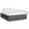 vidaXL Giroletto senza Materasso Grigio Scuro 200x200 cm Tessuto