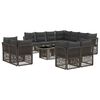 vidaXL Set Divano da Giardino 12 pz Grigio polyrattan