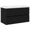 vidaXL Mobile lavabo Rovere nero 80 x 39 x 62 cm Legno multistrato