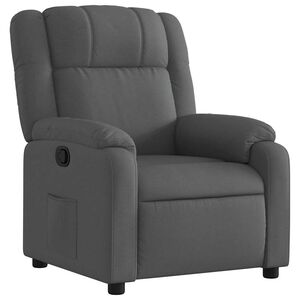 vidaXL Poltrona Reclinabile in Tessuto Grigio Scuro