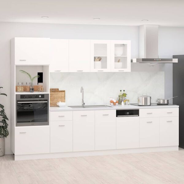 vidaXL Set Armadi da Cucina 7 pz Lyon Bianco in Truciolato