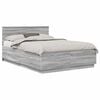 vidaXL Struttura del letto con testiera Grigio Sonoma 160 x 200 cm